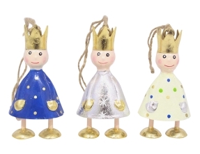 Pape Kunstgewerbe Weihnachtsschmuck - 3 Könige - Anhänger - Farbauswahl