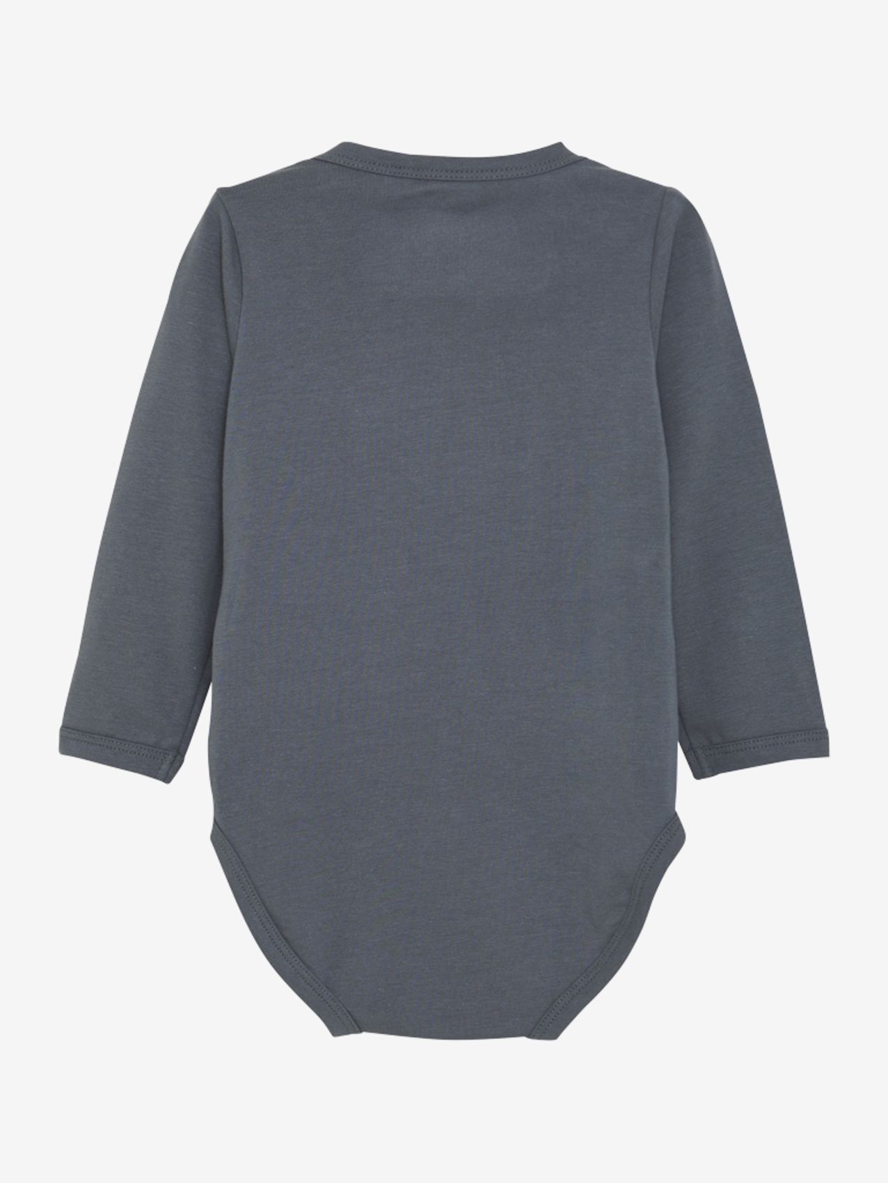 Minymo Langarmbody mit Hundeaufdruck in Stormy Weather (grau/blau)