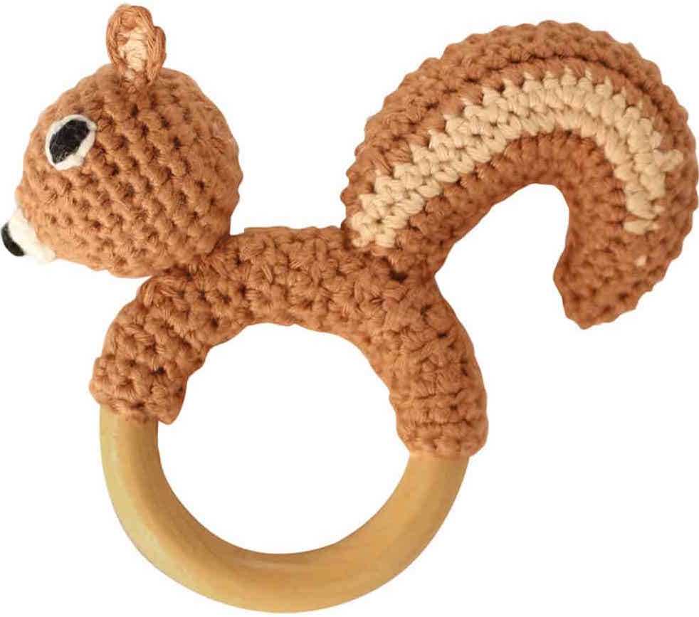 Sindibaba Gehäkelter Greifling Eichhörnchen Nutty in Braun