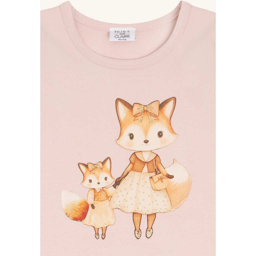 Hust & Claire Alma Langarm Shirt in Rosa - Fuchs