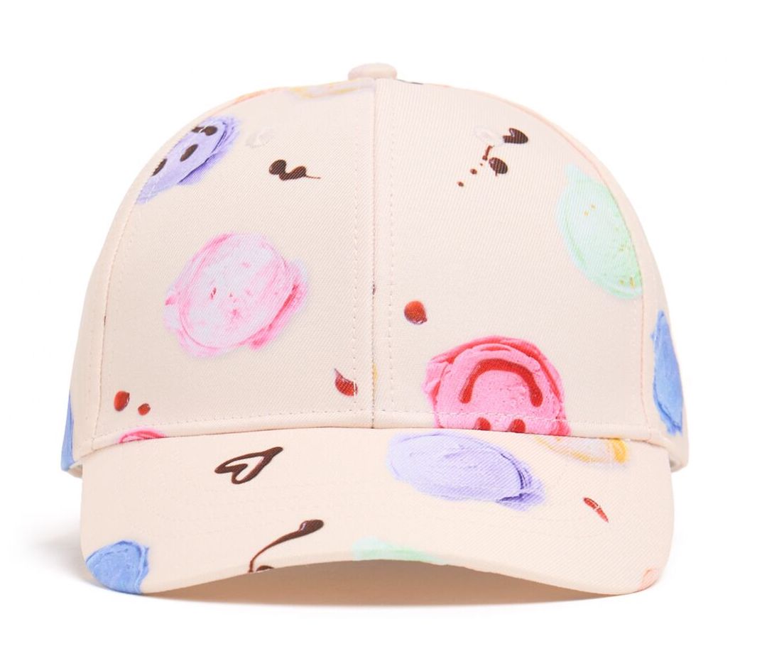 Molo Shade Baseball Cap in Creme mit Smileys Bunt Allover Molo Shade Baseball Cap in Creme mit Smileys Bunt Allover
