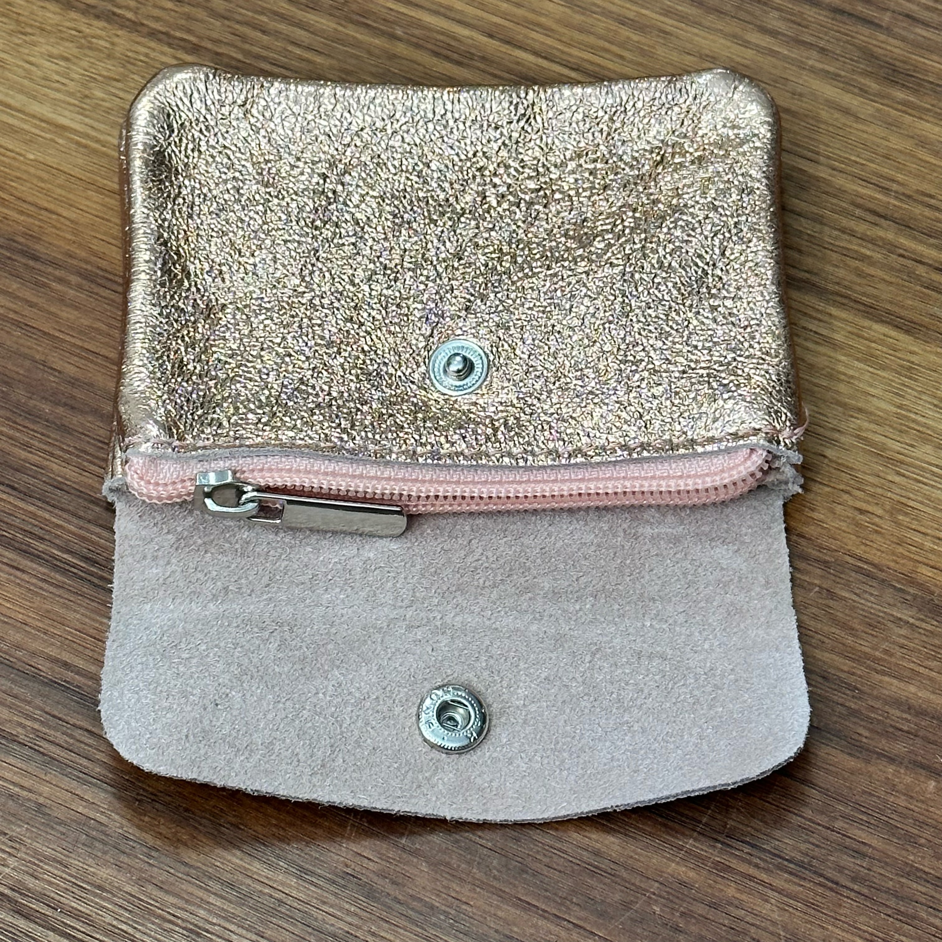 image913lzTVkpmRk3M BFF Soft Leder Glitzer Geldbeutel in Roségold - Medium