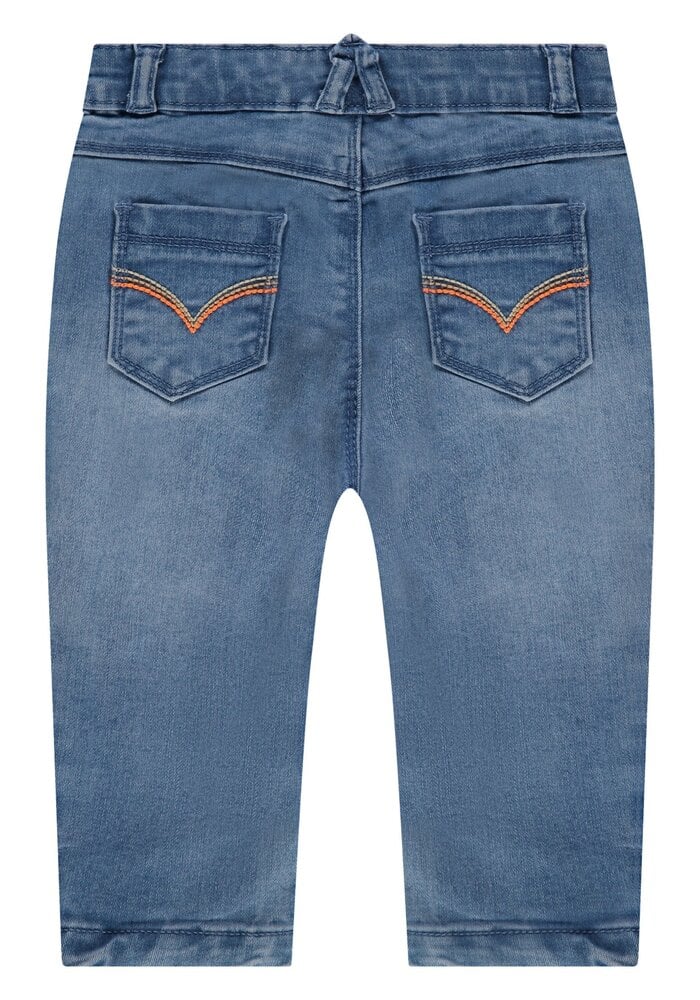 Babyface Baby Girls Jog Jeans in Medium Blau mit Stickerei 