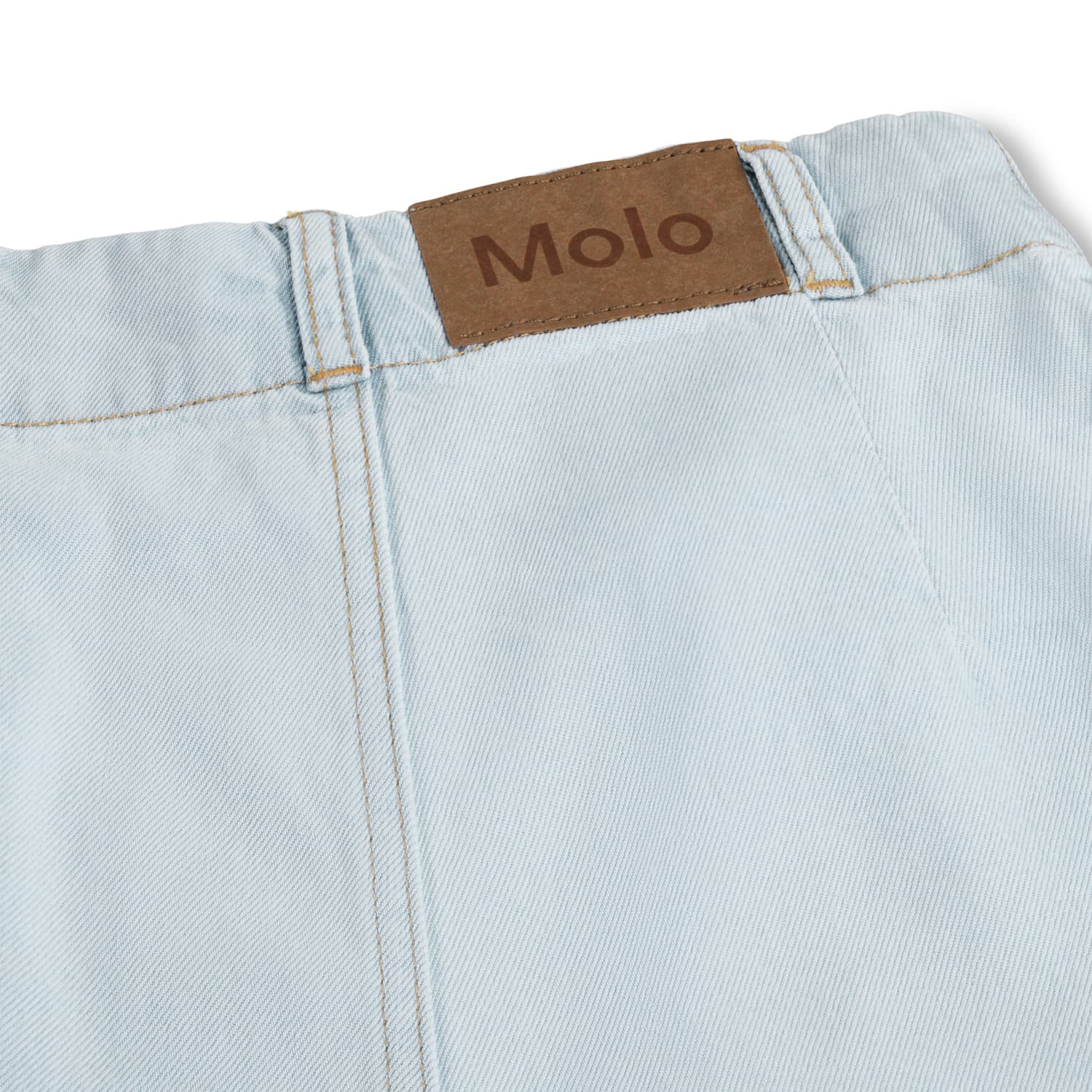 Molo Alikami Bleached Drapy Baggy Jeans Short