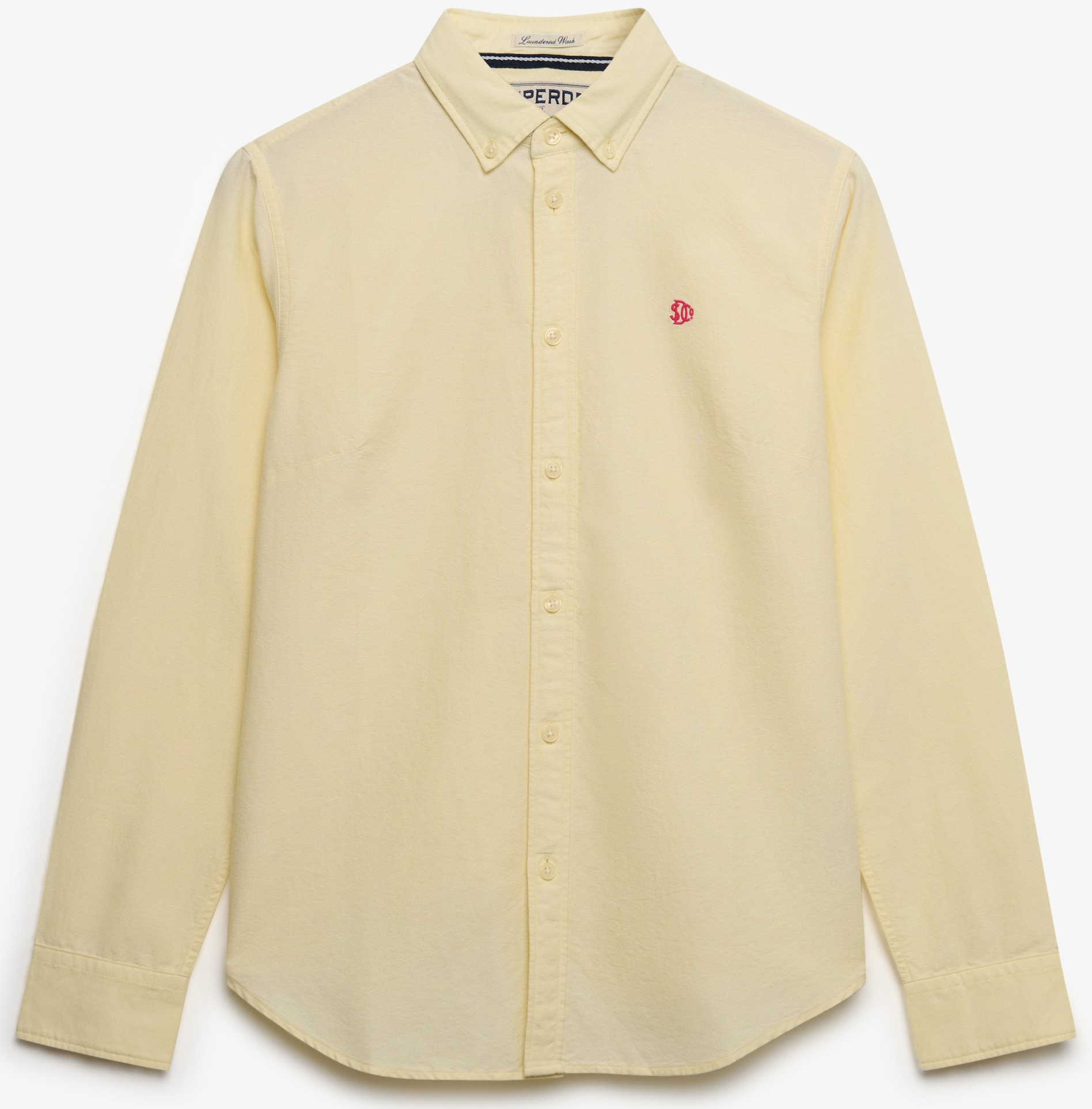 Superdry Damen langarm Hemd/Bluse slim Oxford in Gelb Superdry Damen langarm Hemd/Bluse slim Oxford in Gelb