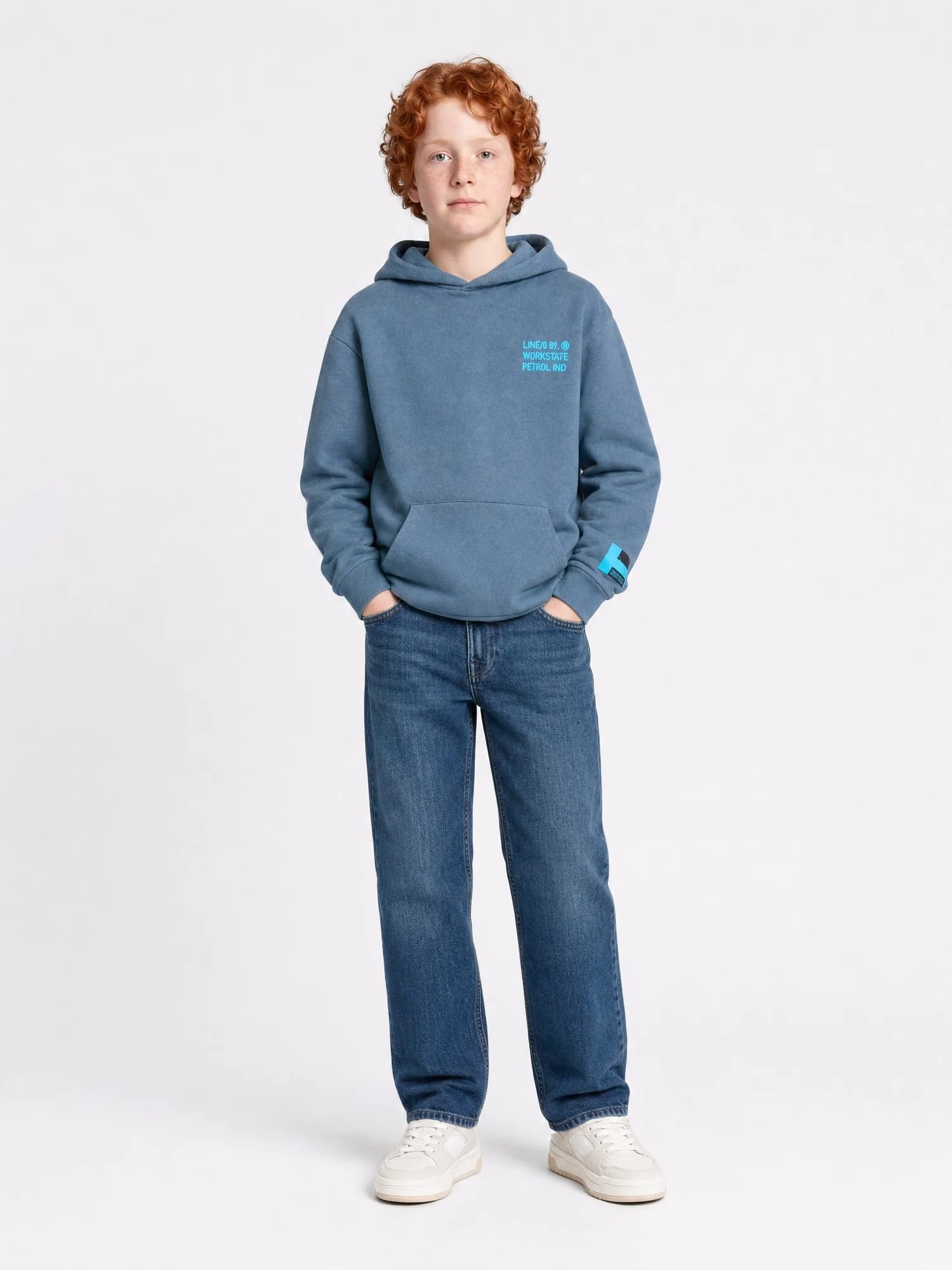 Petrol Industries Jungs Kapuzenpullover in Storm Blue - Stormblau Petrol Industries Jungs Kapuzenpullover in Storm Blue - Stormblau