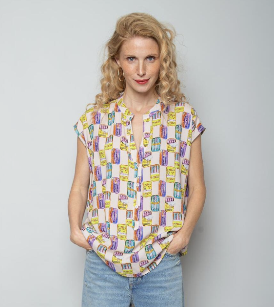Emily van den Bergh Blusen Top Bunte Sardinen 