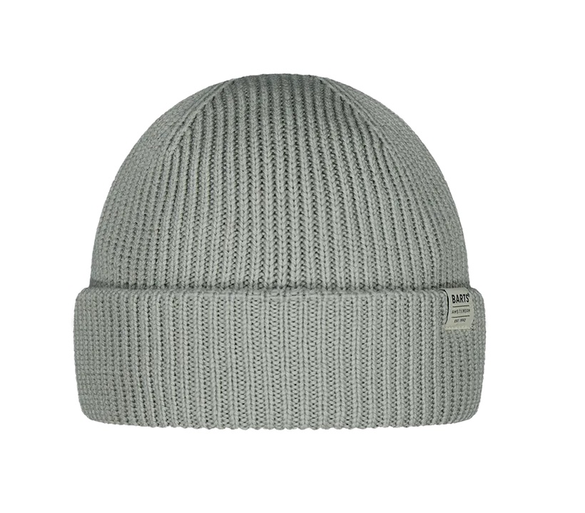 Barts Feodore Kurze Beanie Mütze aus Merinowolle in Stone Grau Barts Feodore Kurze Beanie Mütze aus Merinowolle in Stone Grau