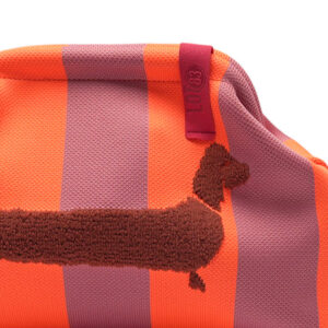 LOT83 Rebel Kulturtasche oder Clutch Emma - Orange Braun - Dackel LOT83 Rebel Kulturtasche oder Clutch Emma - Orange Braun - Dackel