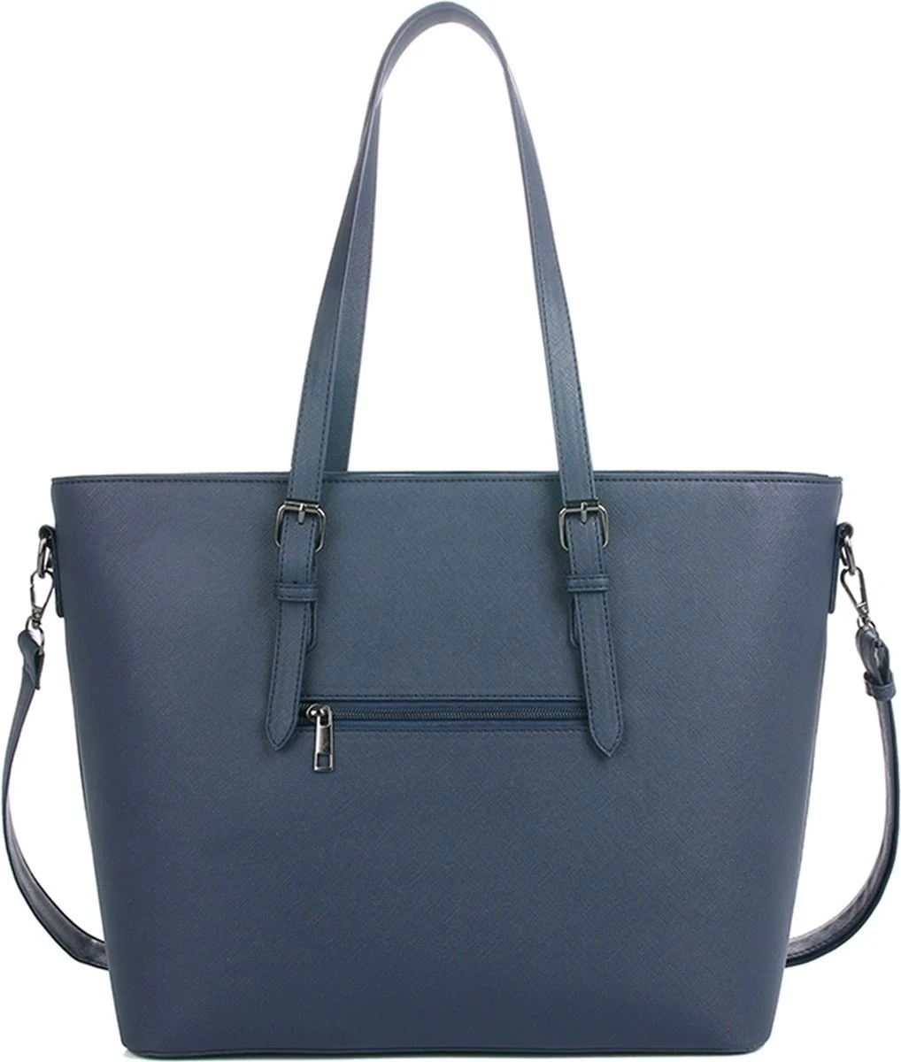 Orta Nova Brescia Shopper Tasche in Navy Blau