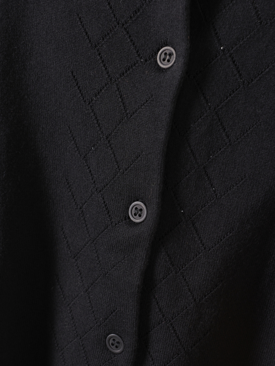 Creamie Cardigan Strickjacke Viskose - Pointelle in schwarz