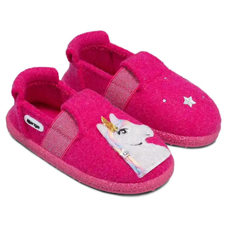 Nanga Wollfilz Hausschuhe - UNICORN 2.0 - Einhorn auf Pink Nanga Wollfilz Hausschuhe - UNICORN 2.0 - Einhorn auf Pink