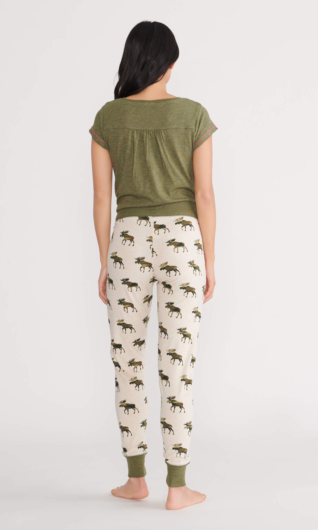 Little Blue House Damen Pyjama Legging Hose - Camooseflage