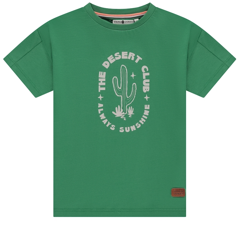 Babyface Stains & Stories Kurzarm T-Shirt in Grün - SALE