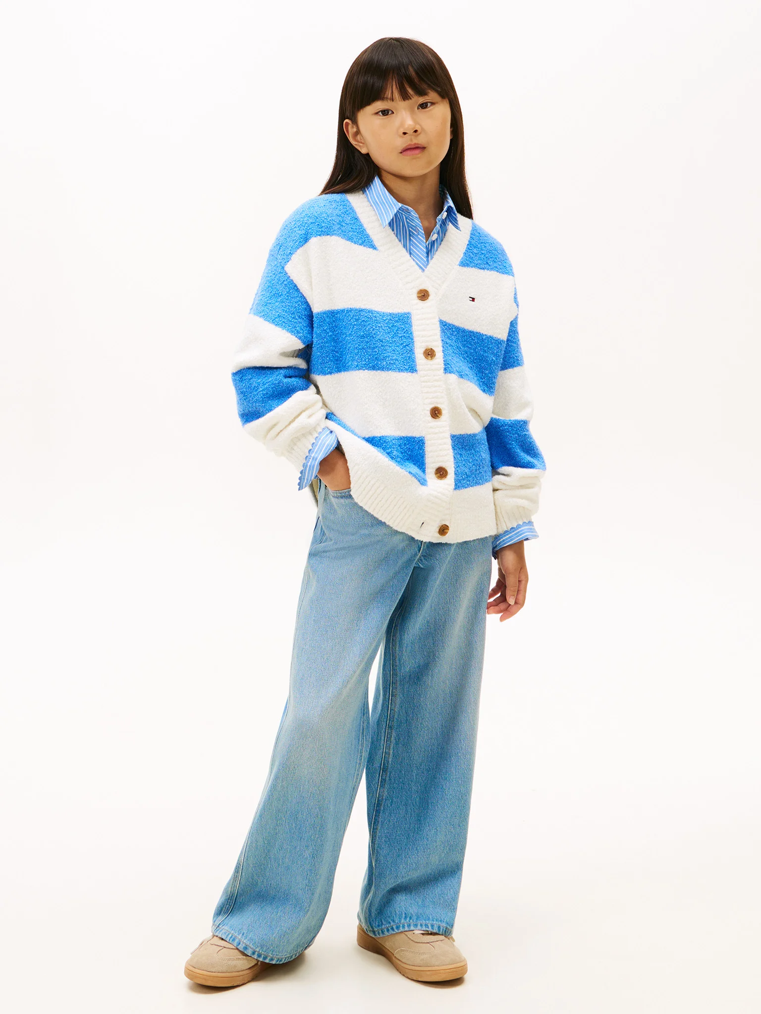 Tommy Hilfiger Kinder Mädchen Mabel wide Leg light Jeans