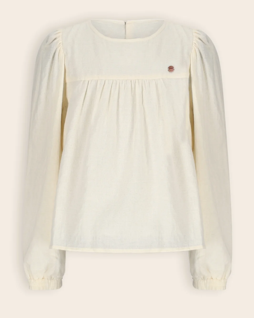 NONO Tirzy Poplin Blouse in Pearled Ivory Creme