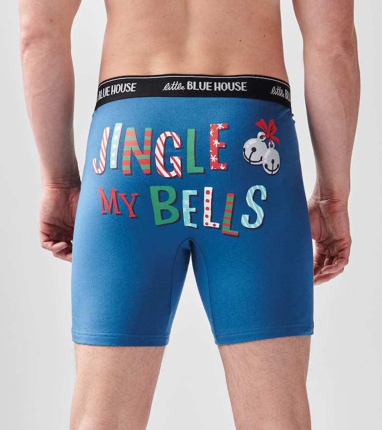 BXCBELL005 Little Blue House Boxer Short Unterhose - Jingle my Bells