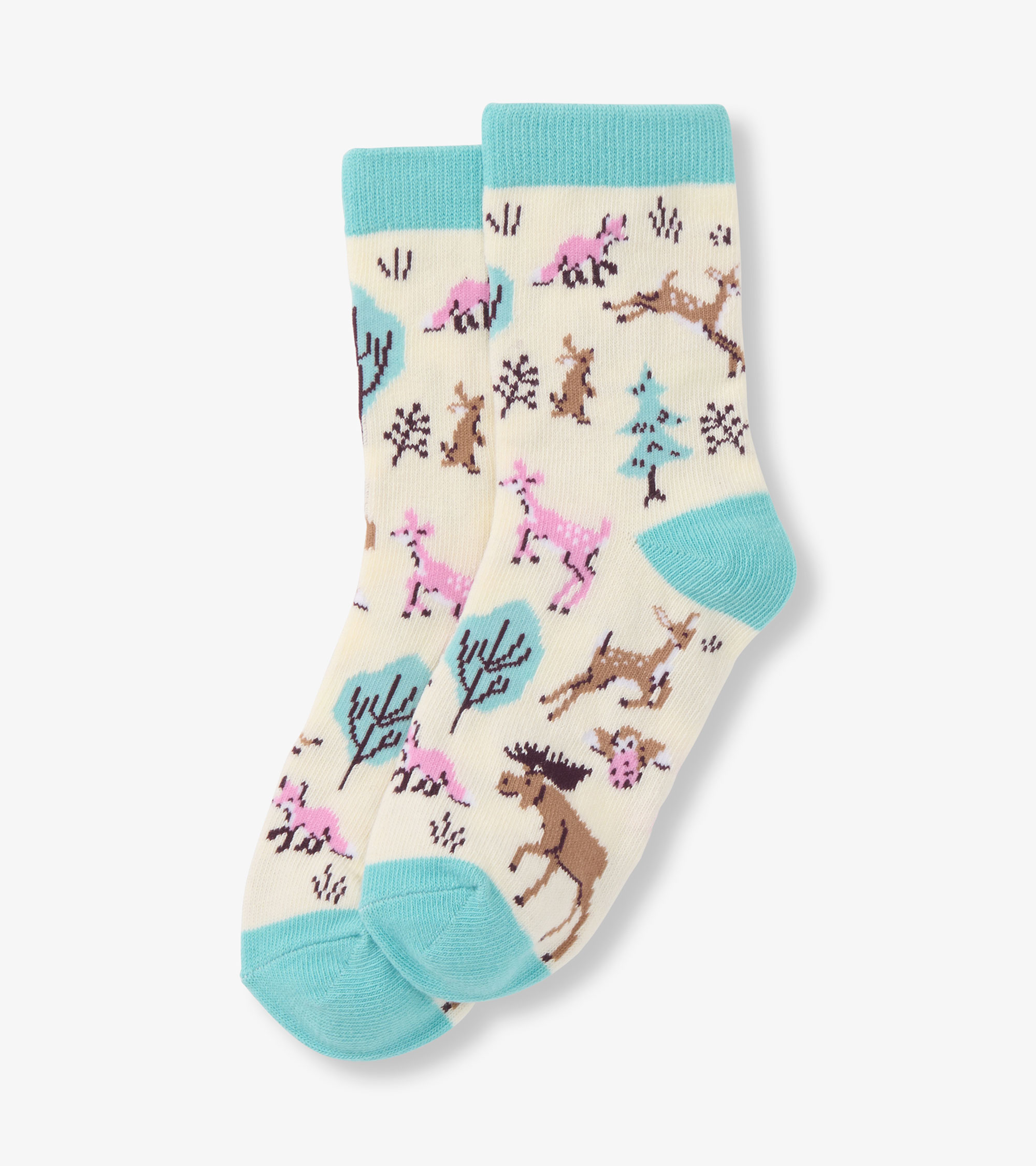 Little Blue House Kinder Socken in Creme Forest Creatures - Waldtiere Little Blue House Kinder Socken in Creme Forest Creatures - Waldtiere