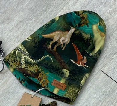 Walkiddy Beanie in Grün - Dinosaur Jungle - Dinosaurier
