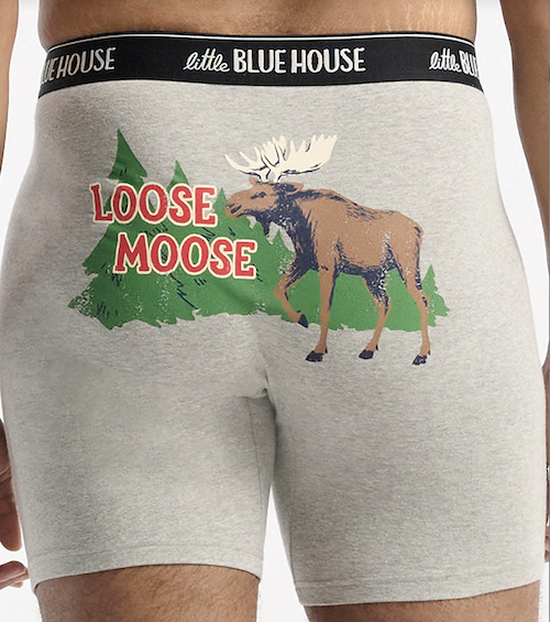 Little Blue House Boxer Short in Grau - Loose Moose - Elch - SALE Little Blue House Boxer Short in Grau - Loose Moose - Elch - SALE
