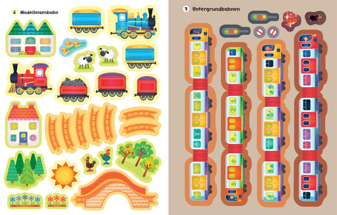 Usborne Meine kleine Stickerwelt - Züge, Lastwagen und Traktoren Usborne Meine kleine Stickerwelt - Züge, Lastwagen und Traktoren