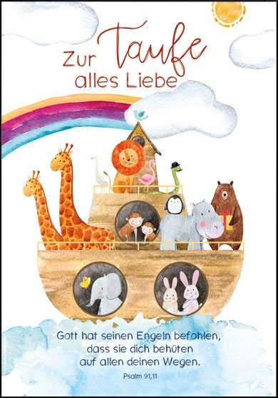 1-7761 Edition Gollong Grußkarte zur Taufe - Arche