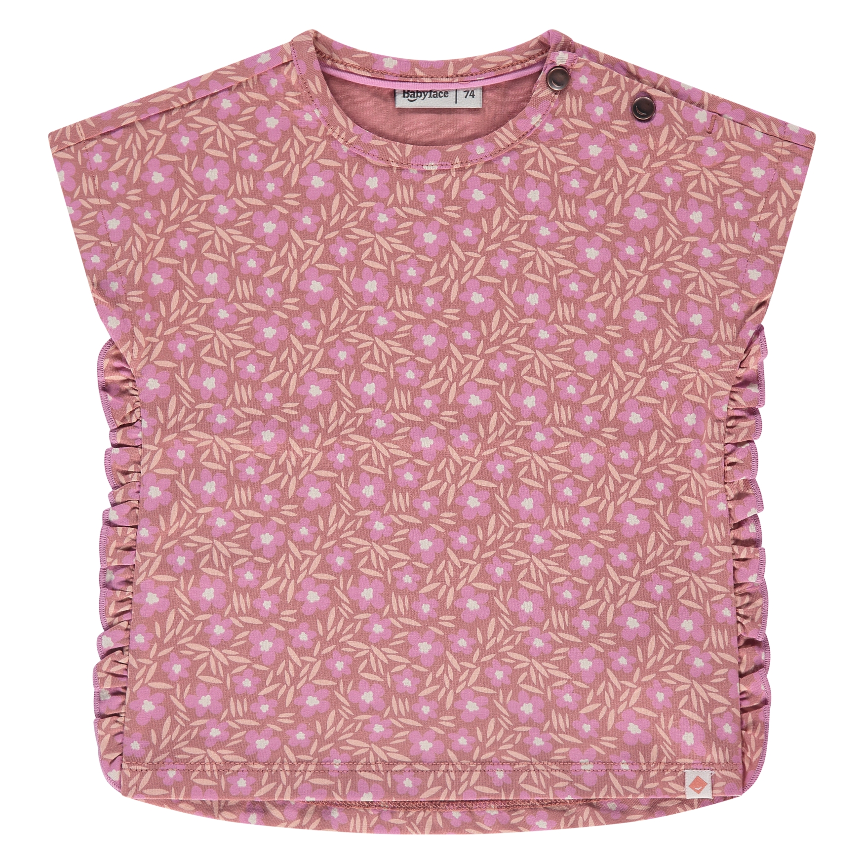 Babyface Kurzarm T.Shirt in Pink Lemondade mit Blumen Allover