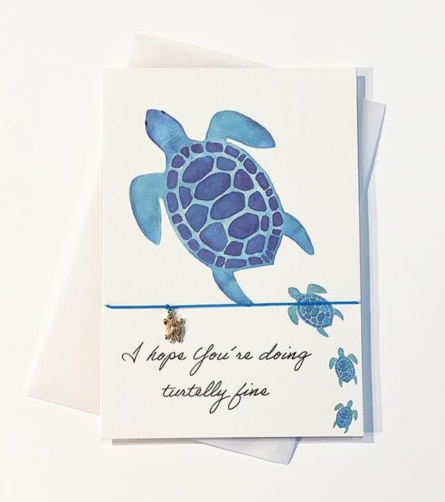VIVI-ARMBAND-SCHILDKROTE-DOING-FINE By Vivi Schmuck Postkarte - I hope You´re doing turtelly fine
