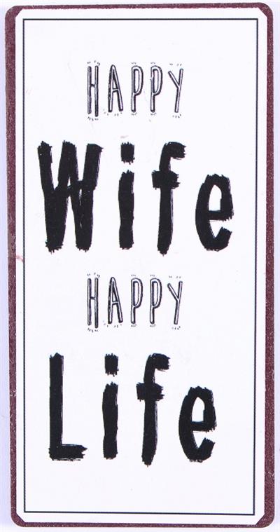 em5648 Lafinesse Magnet - Happy Wife Happy Life