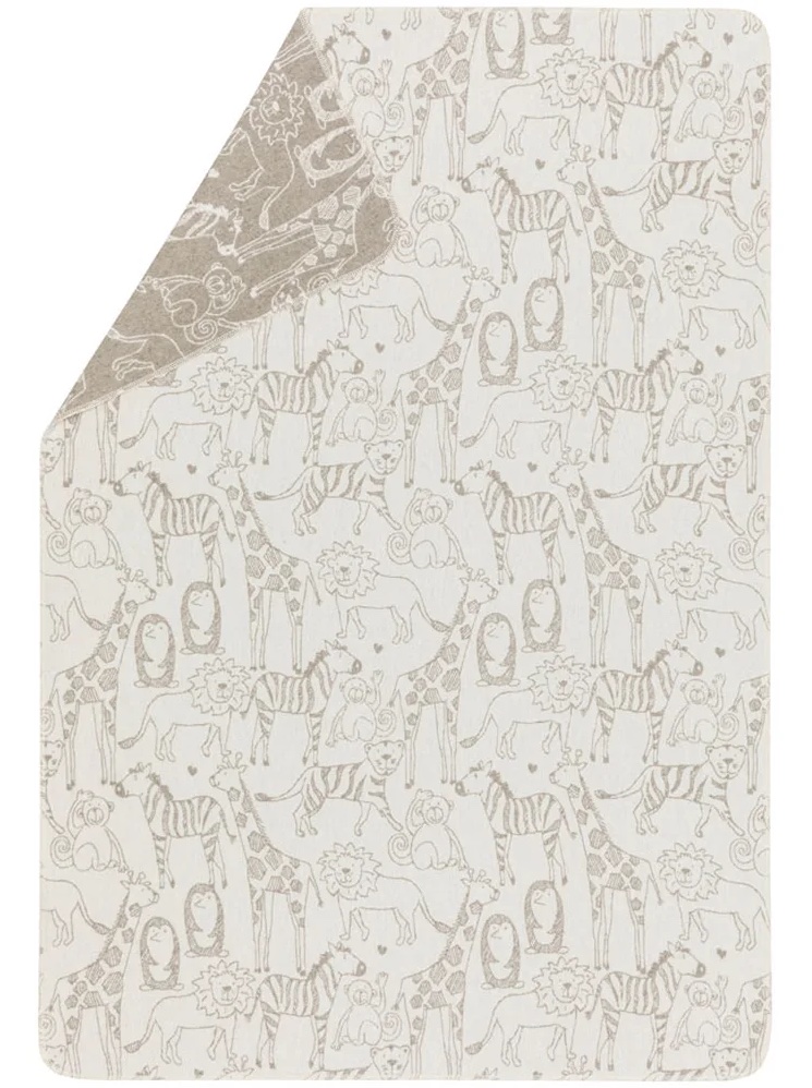 David Fussenegger Juwel Kinderdecke in Beige & Creme Safari Tiere David Fussenegger Juwel Kinderdecke in Beige & Creme Safari Tiere