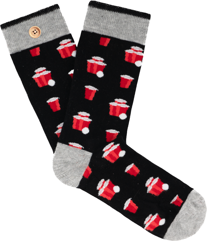 Cabaia Socken Herren THOMSON ET ELIE in Schwarz mit Rot - Bier Pong - SALE Cabaia Socken Herren THOMSON ET ELIE in Schwarz mit Rot - Bier Pong - SALE