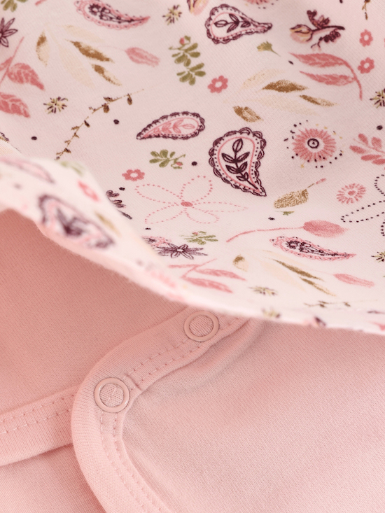 Minymo Langarm Jersey Kleid mit Body Rosa mit Paisley & Blumen Minymo Langarm Jersey Kleid mit Body Rosa mit Paisley & Blumen