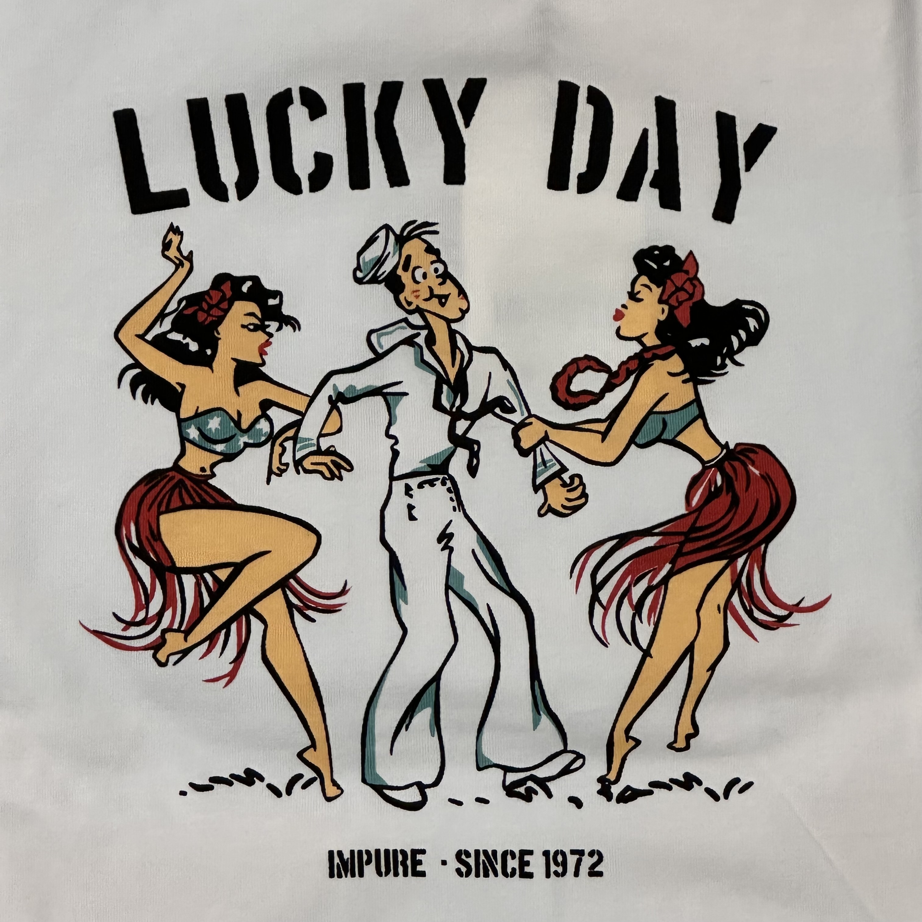 IMPURE Sailor Kurzarm T-Shirt in Weiß - Lucky Day Hawaii