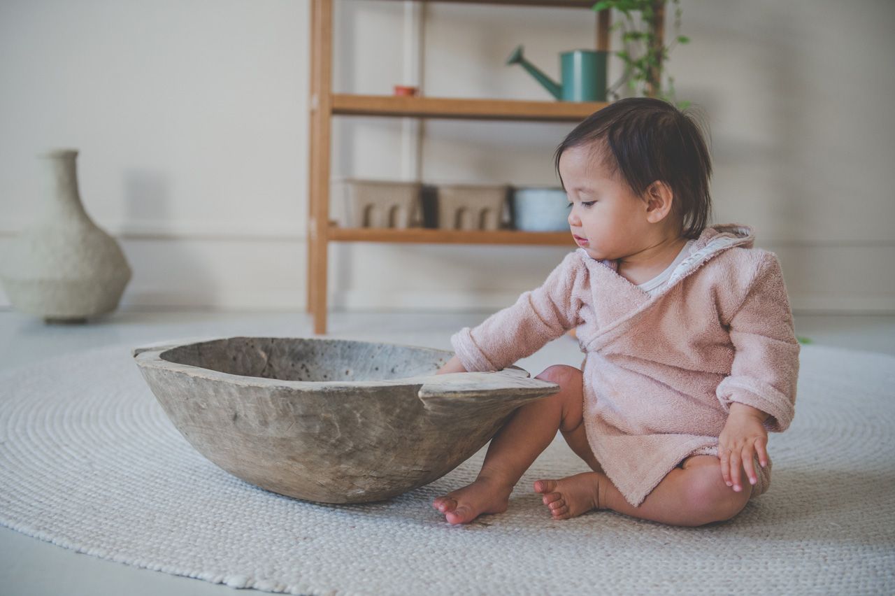 Koeka Baby Bademantel Bright Blossom Rosa