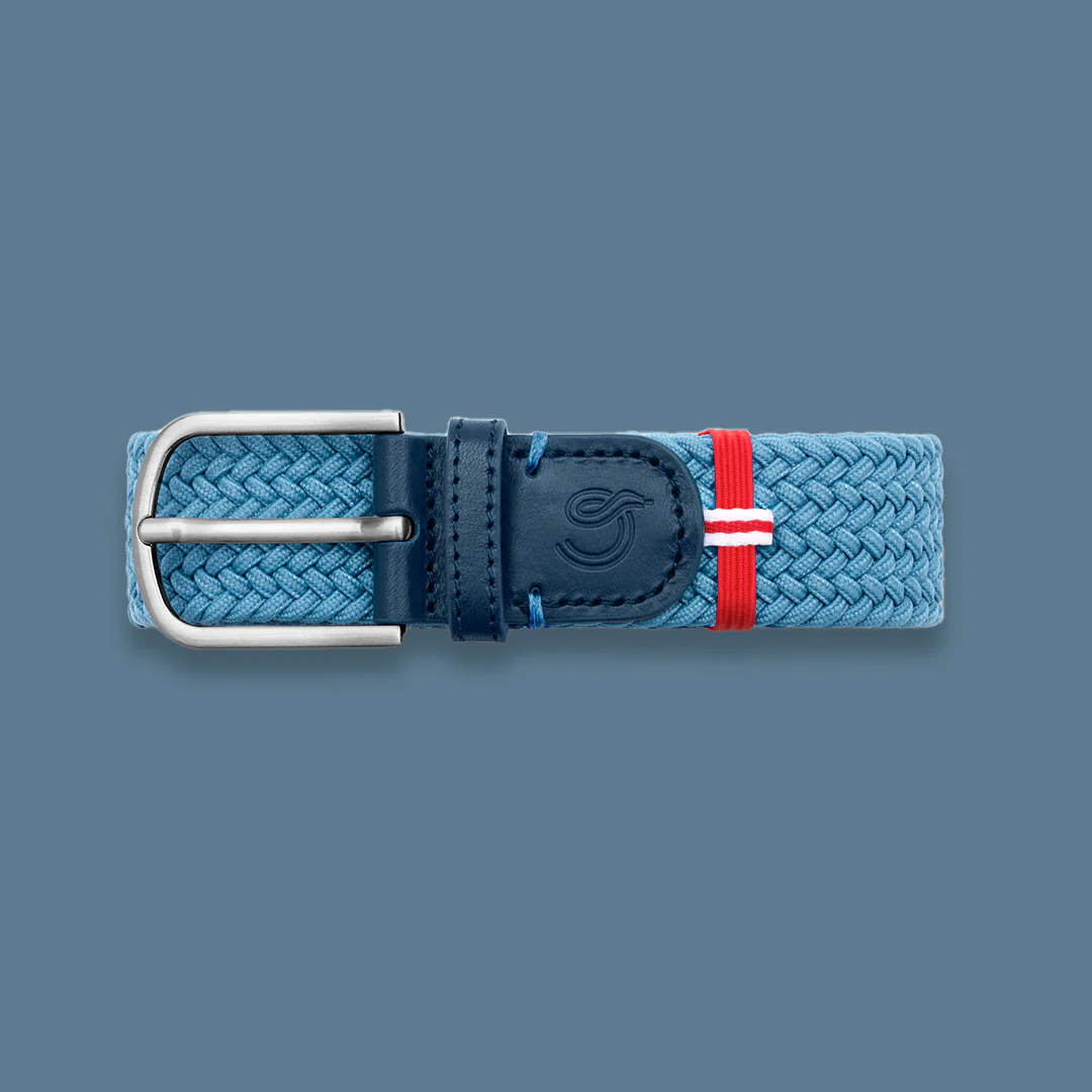 La Boucle LAKE COMO Herren Stretch Gürtel Mono Provincial Blau