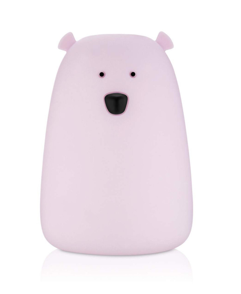 Rabbit & Friends Big Bear Silikonlampe mit Fernbedienung - Lavender Bär