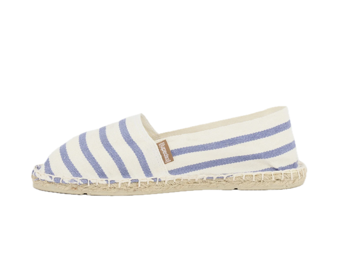 Espadrij klassische Espadrille gestreift – Ecru/Ozean 