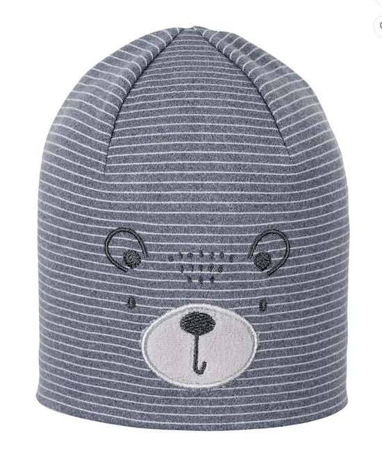 Sterntaler Weichen Flauschigen Beanie Blau Gestreift - Bär