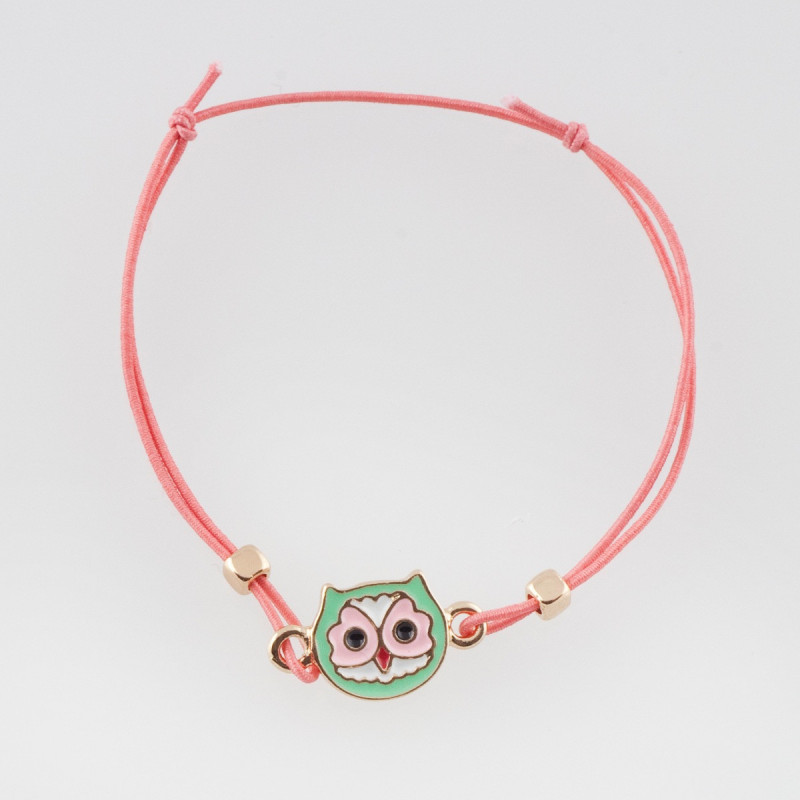 Ella & Monster Armband in pink - Eule