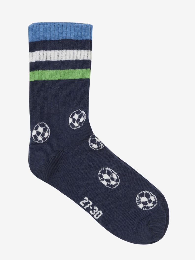 Minymo 3er Pack Socken in Grün und Blau mit Fußbälle & Smileys Minymo 3er Pack Socken in Grün und Blau mit Fußbälle & Smileys