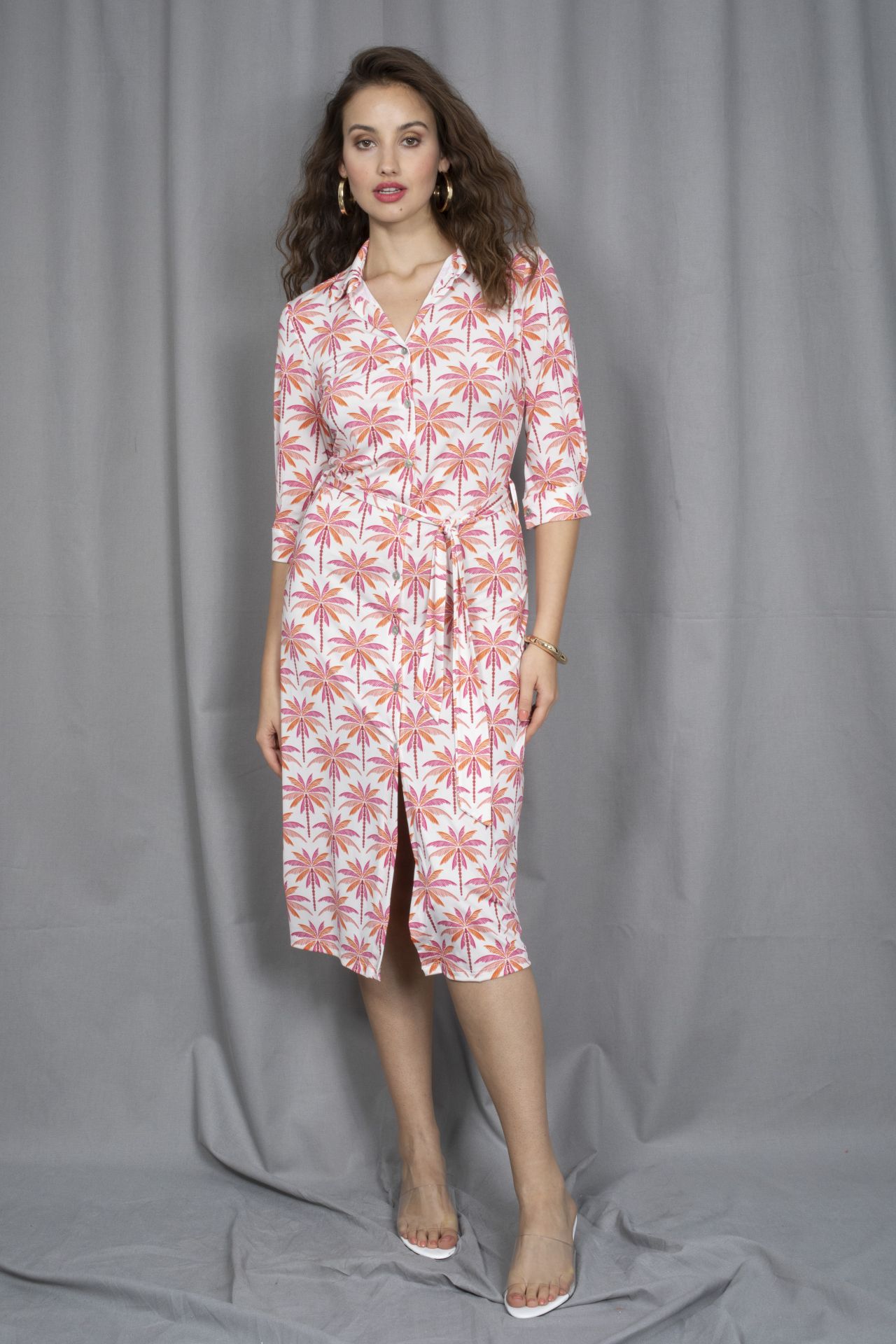 Marivie Easy Peasy! Blusenkleid in Palms Creme Marivie Easy Peasy! Blusenkleid in Palms Creme