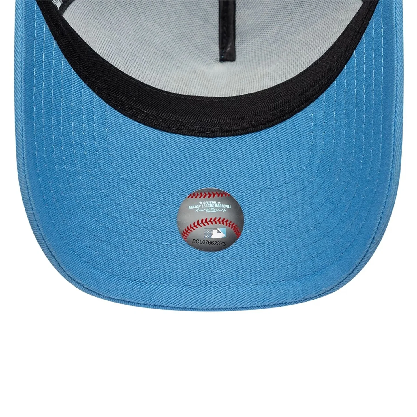 New Era Cap Pastellblaue MLB League Essential New York Yankees 9FORTY A-Frame Trucker Cap - Blau mit Navy Logo