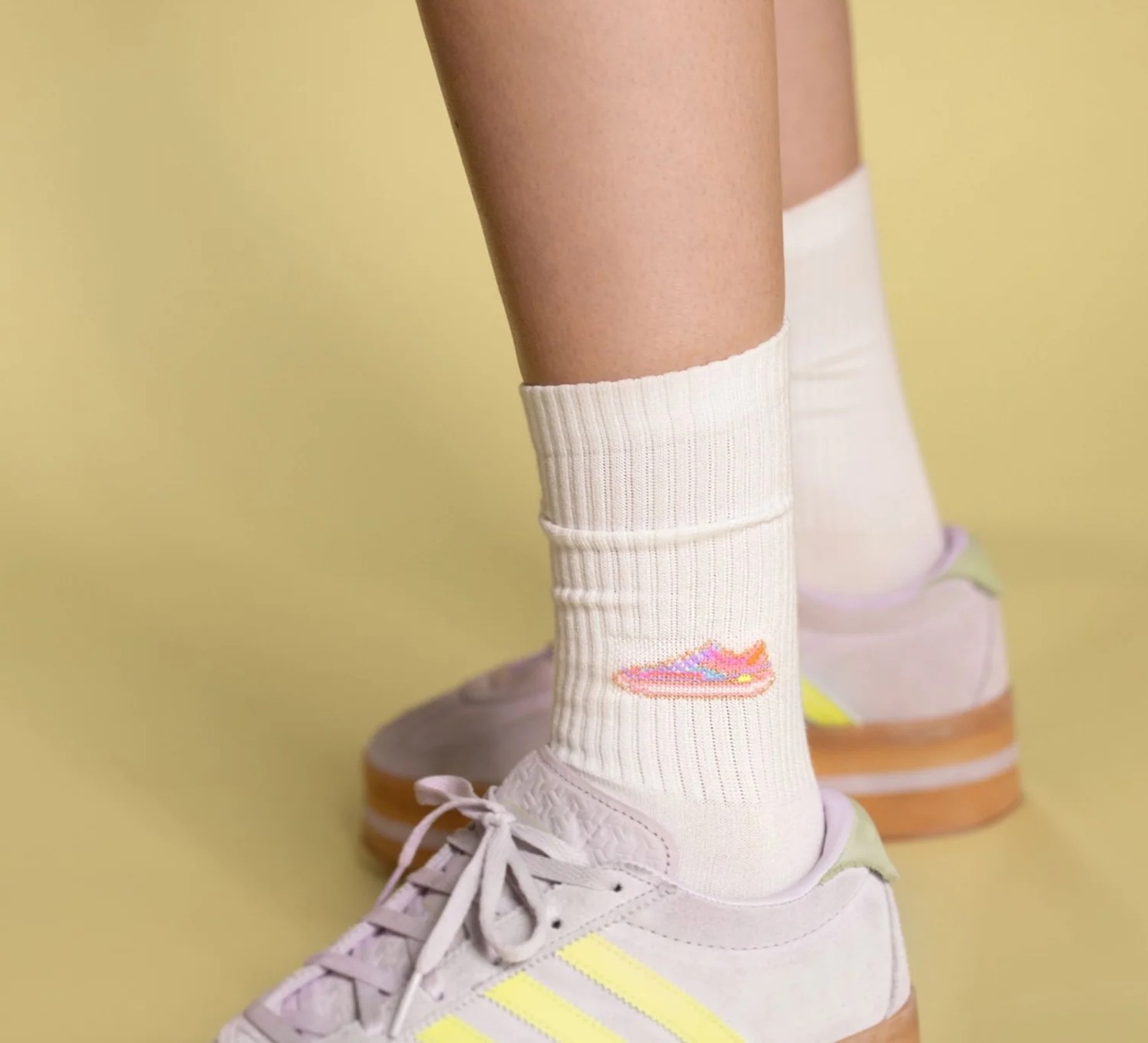 le ooley Socken Sportliche Tennis-Socken Weiß - Icon Sneaker Love
