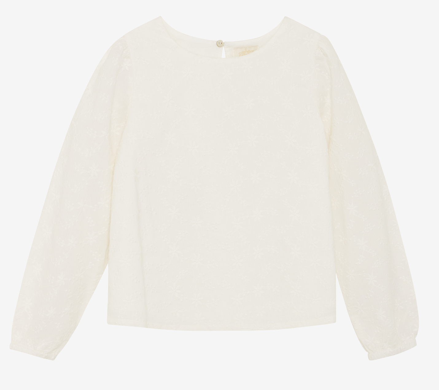 Creamie Langarm Bluse in Creme mit Stickerei Creamie Langarm Bluse in Creme mit Stickerei