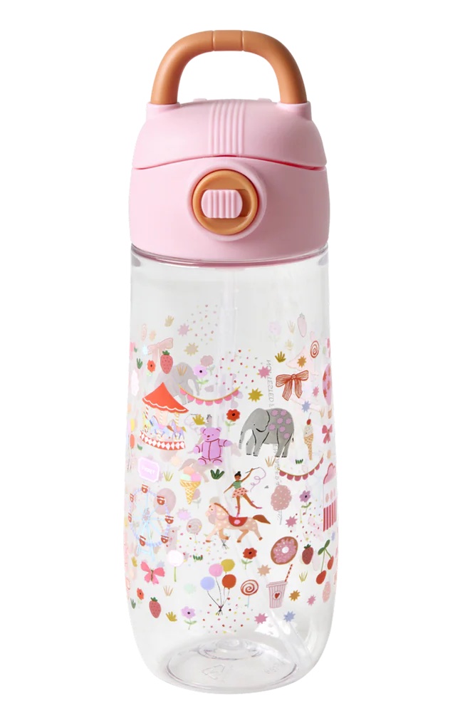 RICE Tritan Kinder Trinkflasche Fun Fair Zirkus Flasche - Pink