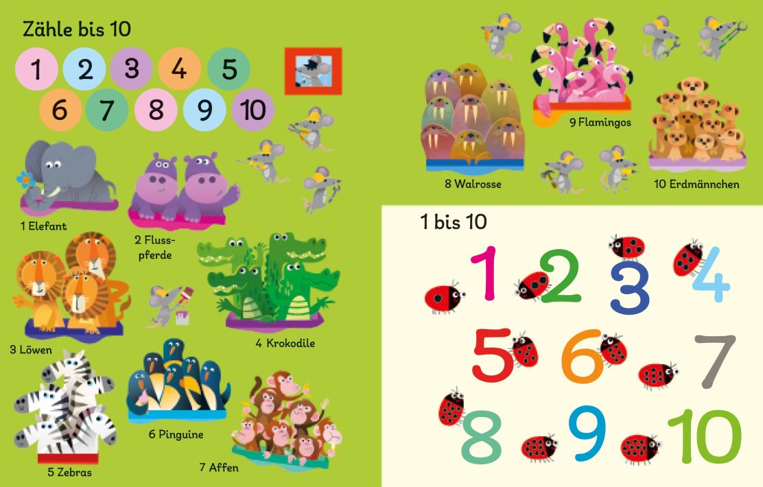 Usborne Mein erstes Stickerbuch: Erste Zahlen von 1 bis 10
