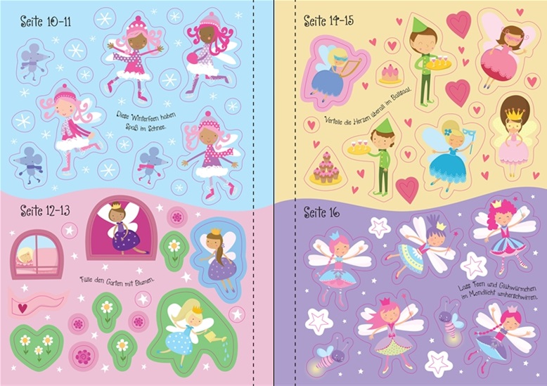 Usborne Glitzer Stickerbuch Feen