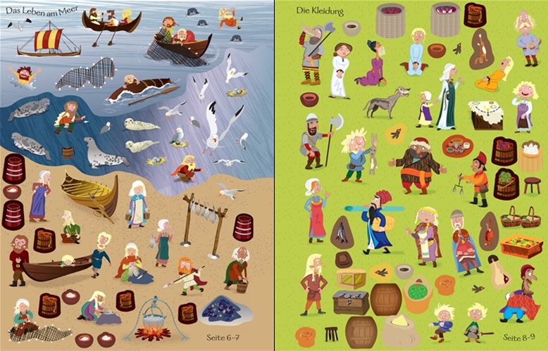 Usborne Mein Stickerbuch: Bei den Wikingern
