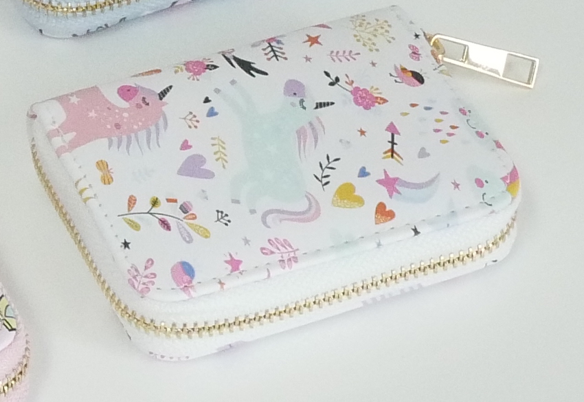 KisMe Geldbörse Kunstleder in weiß - Einhorn