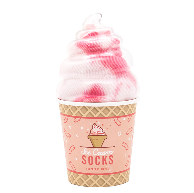 Luckies Eiscreme Socken - Fußlinge - Himbeere - SALE